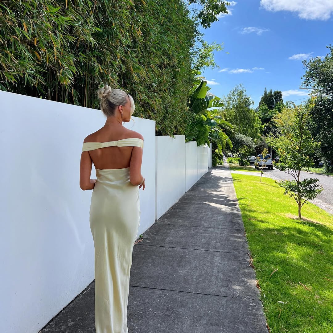 Fallon - Satin Backless Maxi Dress