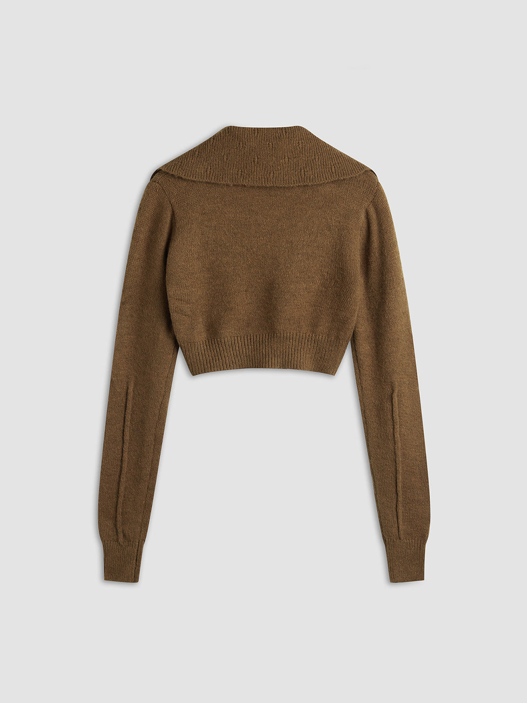 Cyrene - Women's Cropped Cardigan with Classic Collar  Elegant and Fitted for Summer