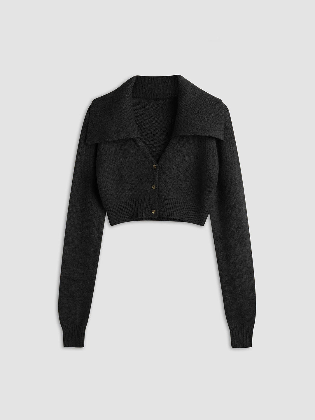 Cyrene - Women's Cropped Cardigan with Classic Collar  Elegant and Fitted for Summer
