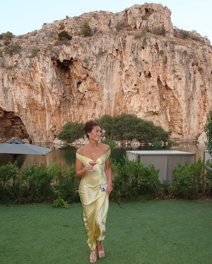 Fallon - Satin Backless Maxi Dress