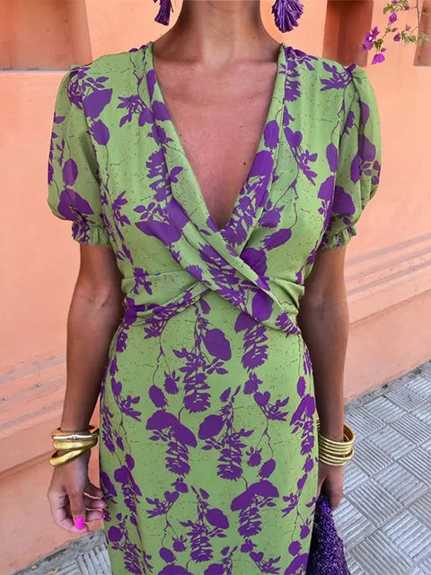 Velyra - Elegant Printed Dress