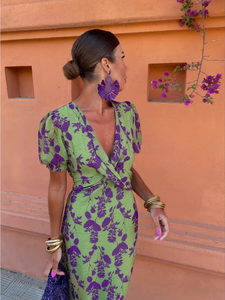 Velyra - Elegant Printed Dress