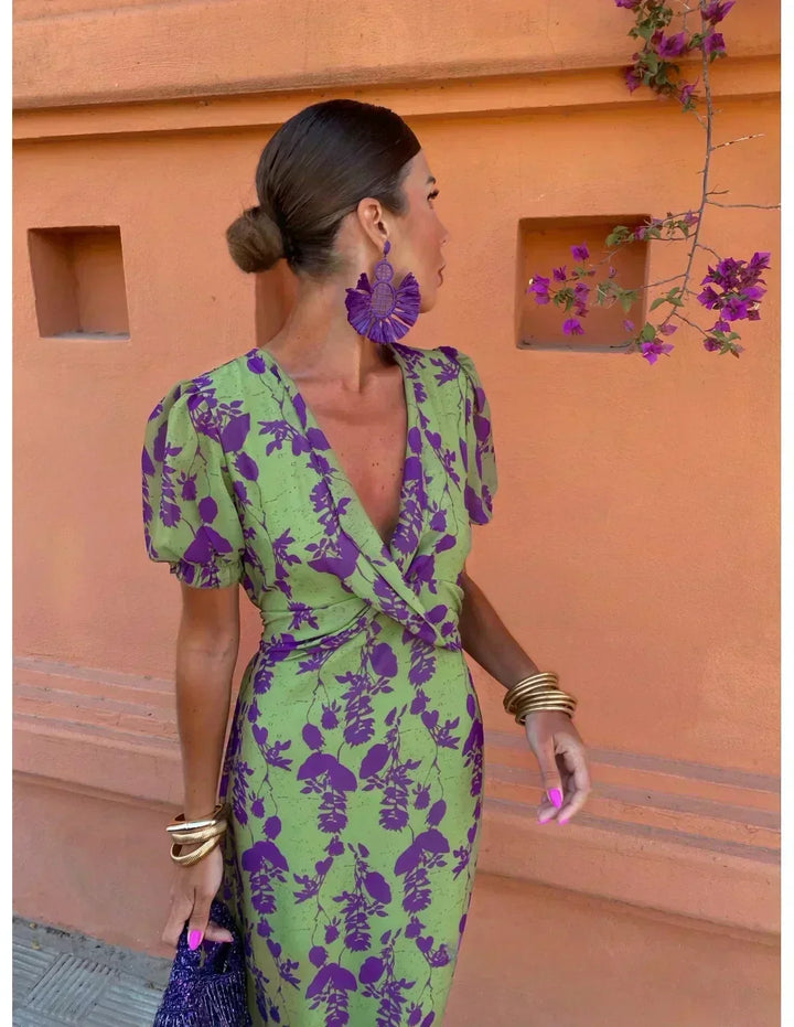 Velyra - Elegant Printed Dress