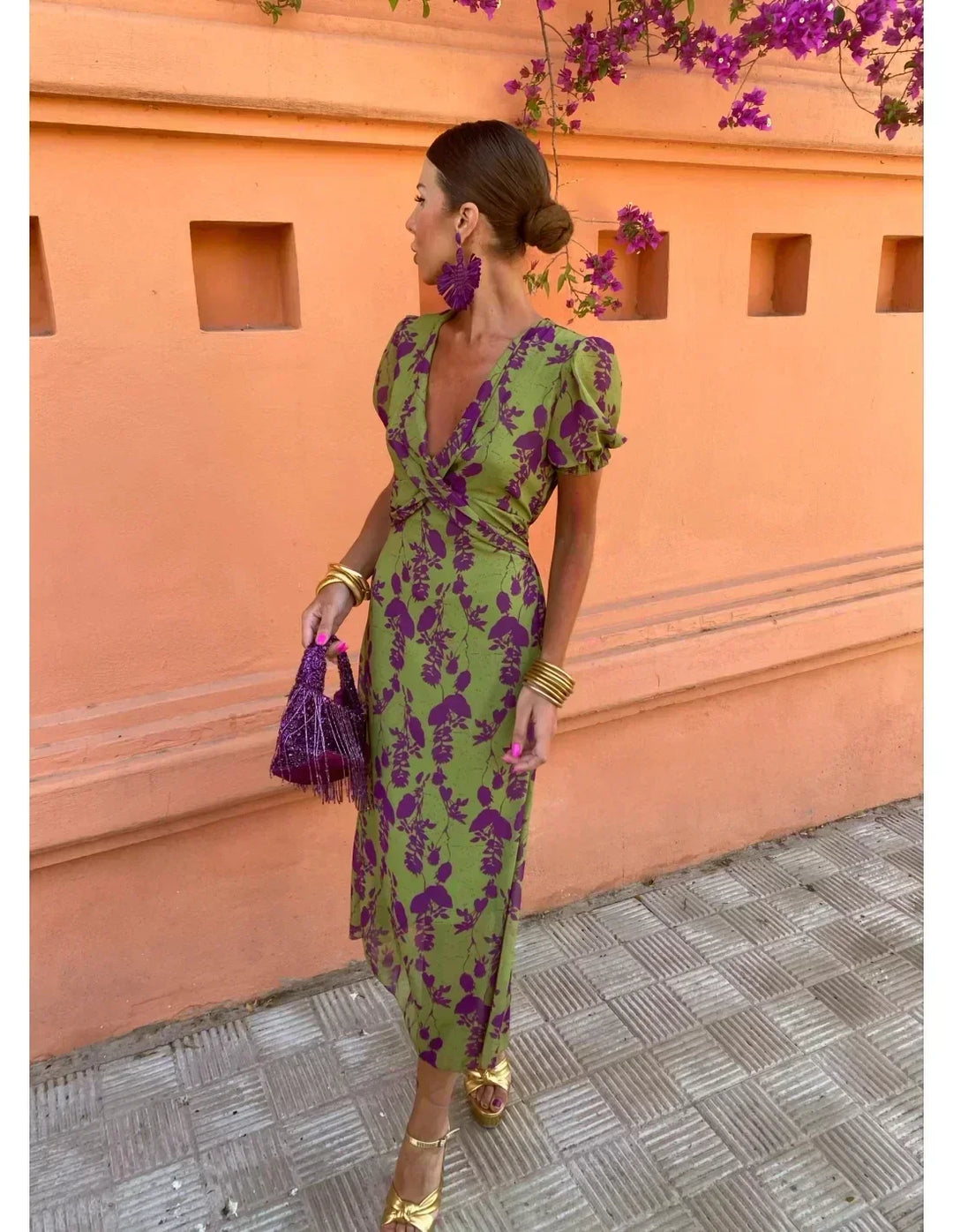 Velyra - Elegant Printed Dress