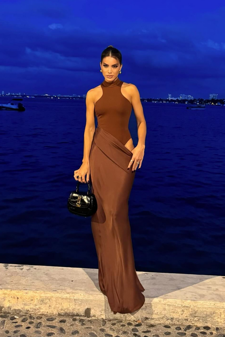Gaelle - Asymmetrical Maxi Dress