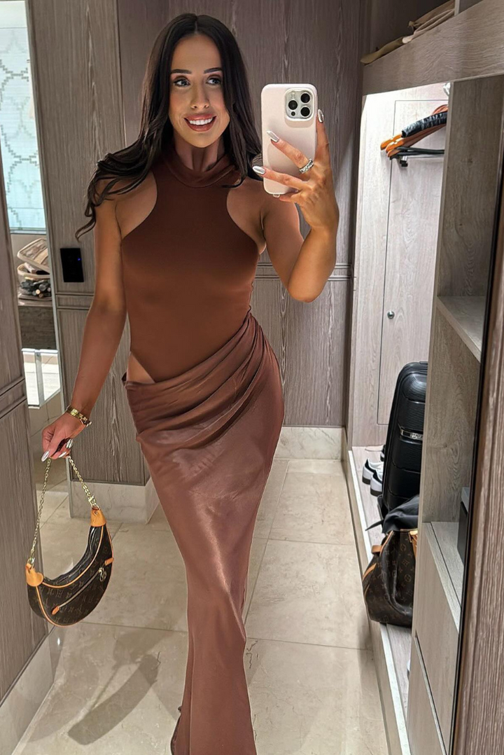 Gaelle - Asymmetrical Maxi Dress