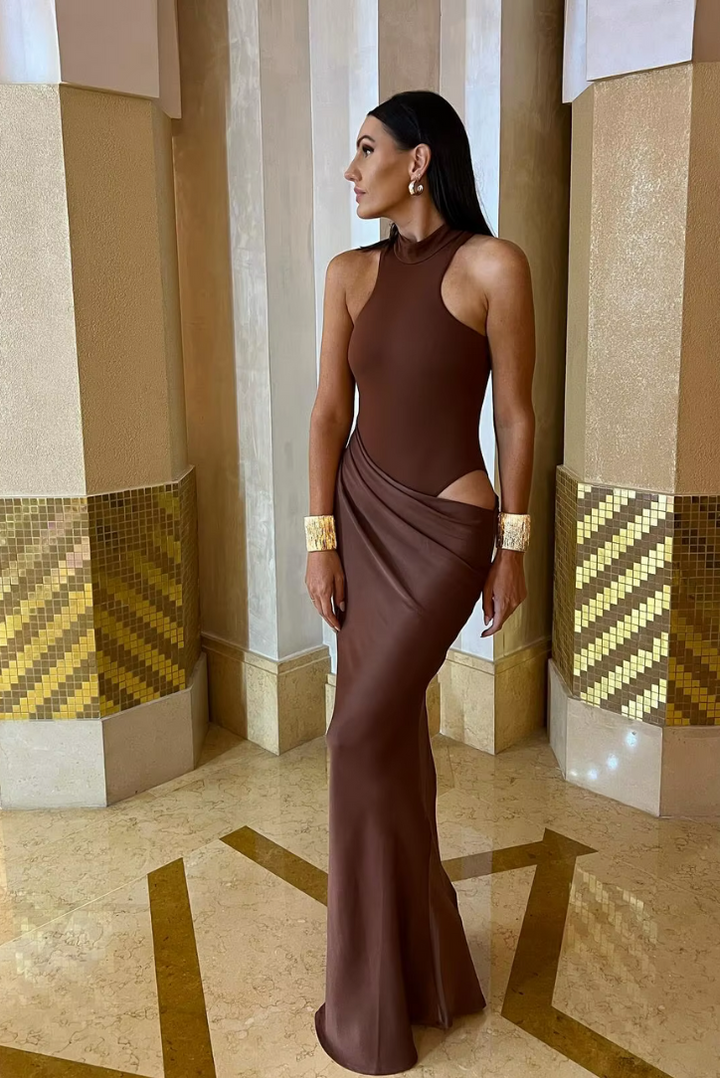 Gaelle - Asymmetrical Maxi Dress