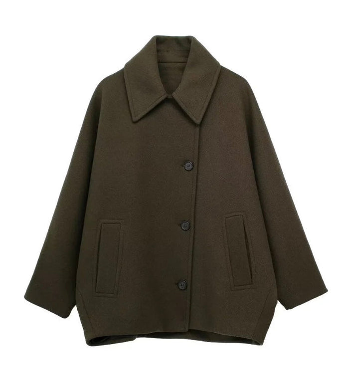 Halona - Trendy oversized wollen jas