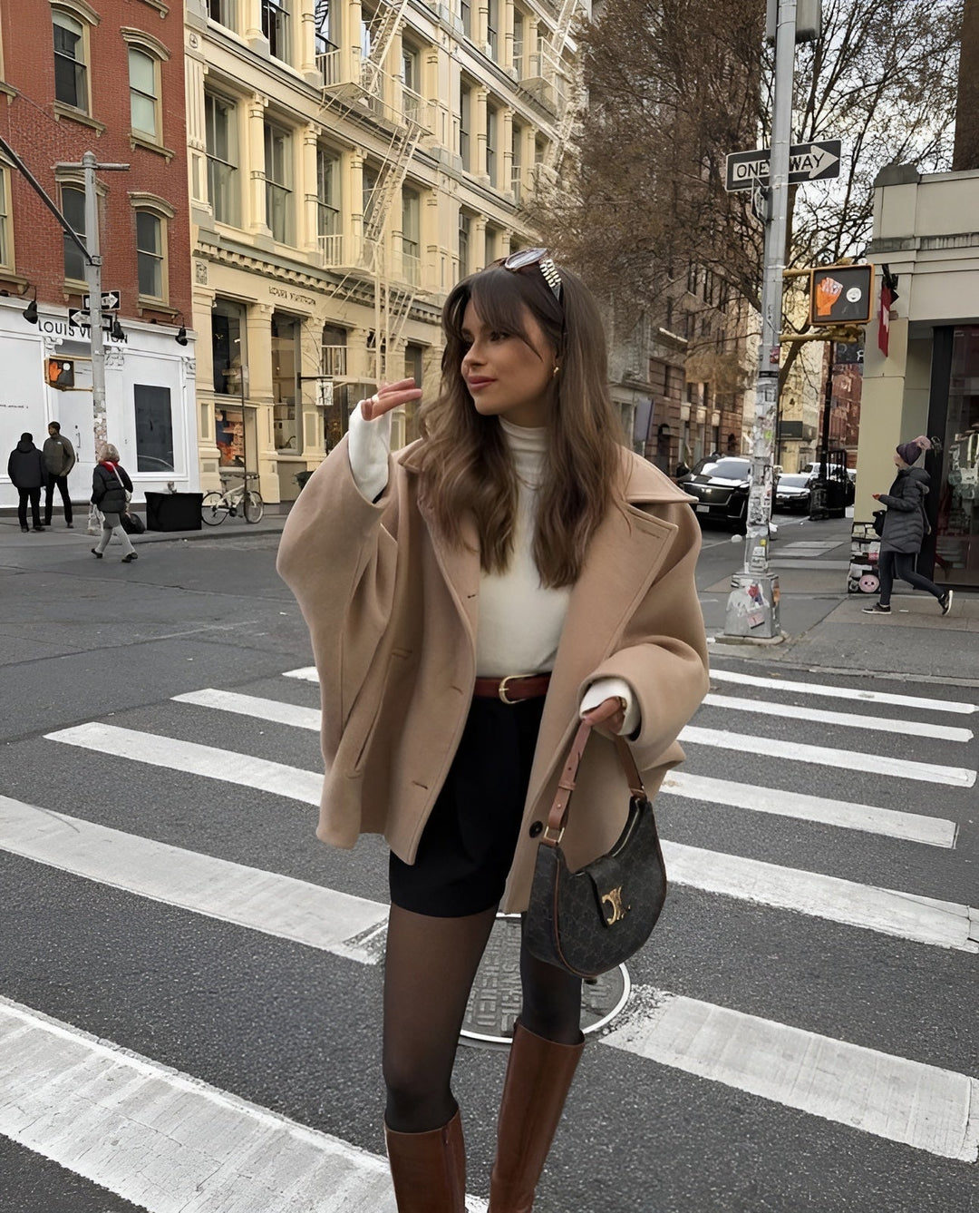 Halona - Trendy oversized wollen jas