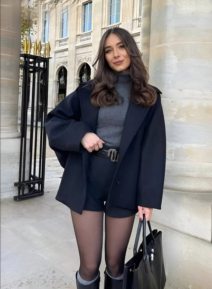 Halona - Trendy oversized wollen jas