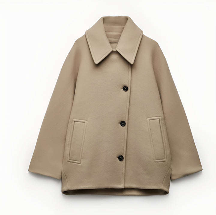 Halona - Trendy oversized wollen jas