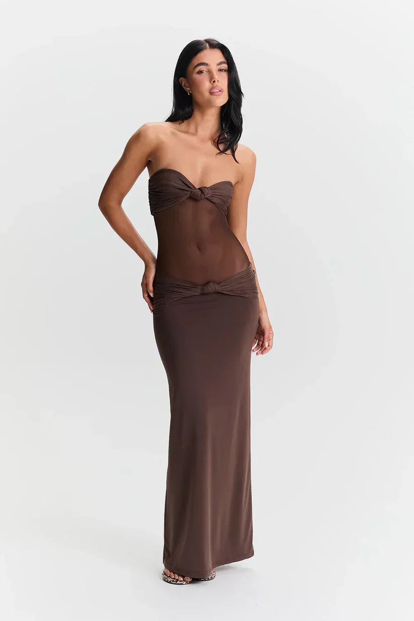 Noelle - Detachable Straps Maxi Dress