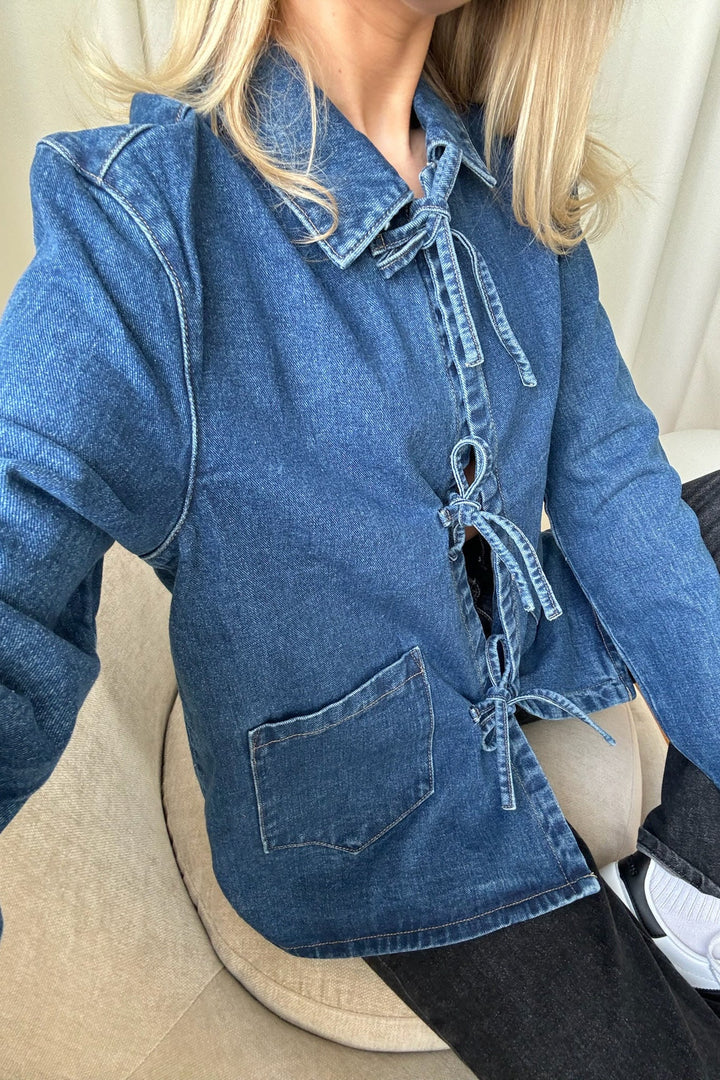 Althea - Women's Denim Jacket in Cotton with a Tailored Fit for a Timeless Casual Look