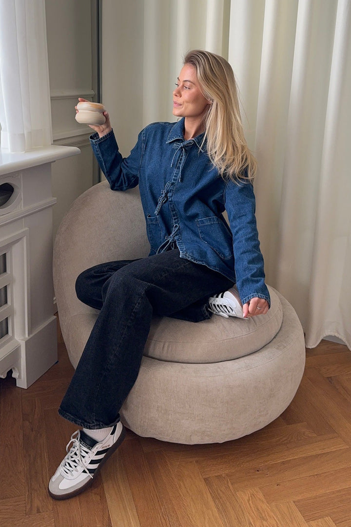 Althea - Women's Denim Jacket in Cotton with a Tailored Fit for a Timeless Casual Look
