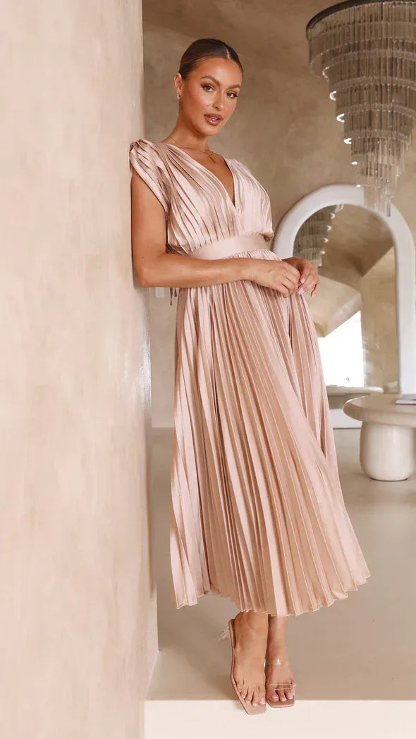 Odessa - Deep V-Neck Maxi Dress