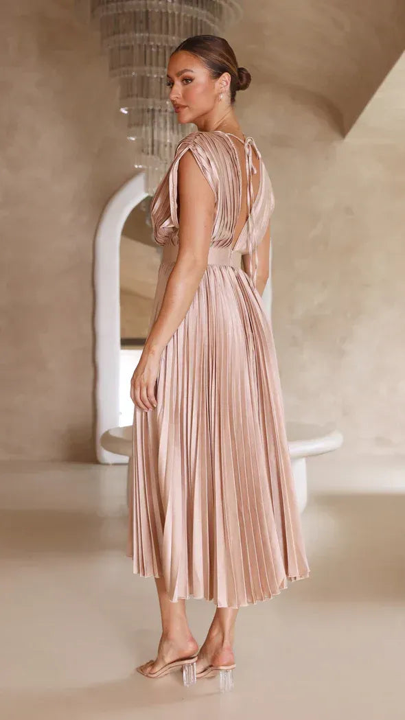Odessa - Deep V-Neck Maxi Dress