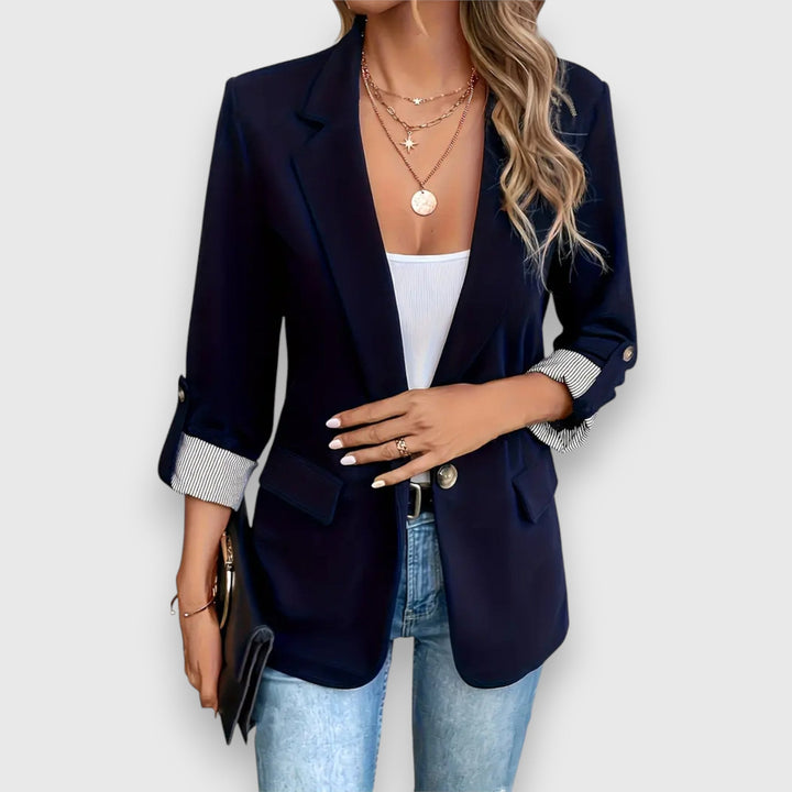 Ione - Women's Blazer, Fitted, Single Breasted, Classic Lapel, Versatile Design