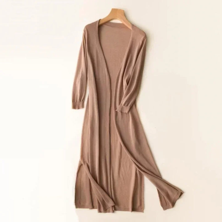 Carys - Women's Long Cardigan  Lightweight  Timeless Elegance  Breathable and Comfortable