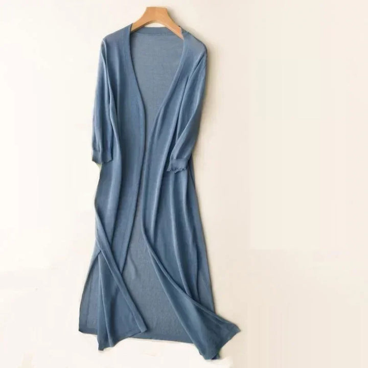 Carys - Women's Long Cardigan  Lightweight  Timeless Elegance  Breathable and Comfortable