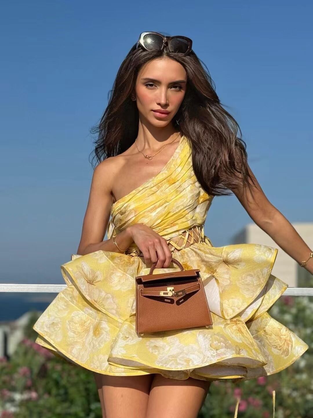 Nerissa - Floral One Shoulder Mini Dress