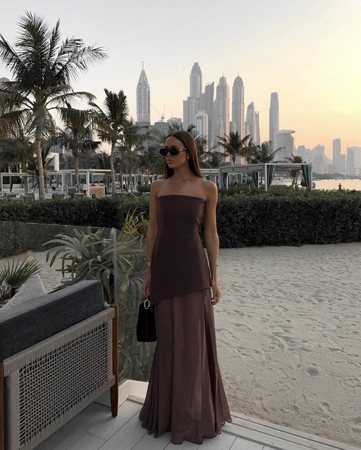 Hyacinth - Asymmetrical Maxi Dress