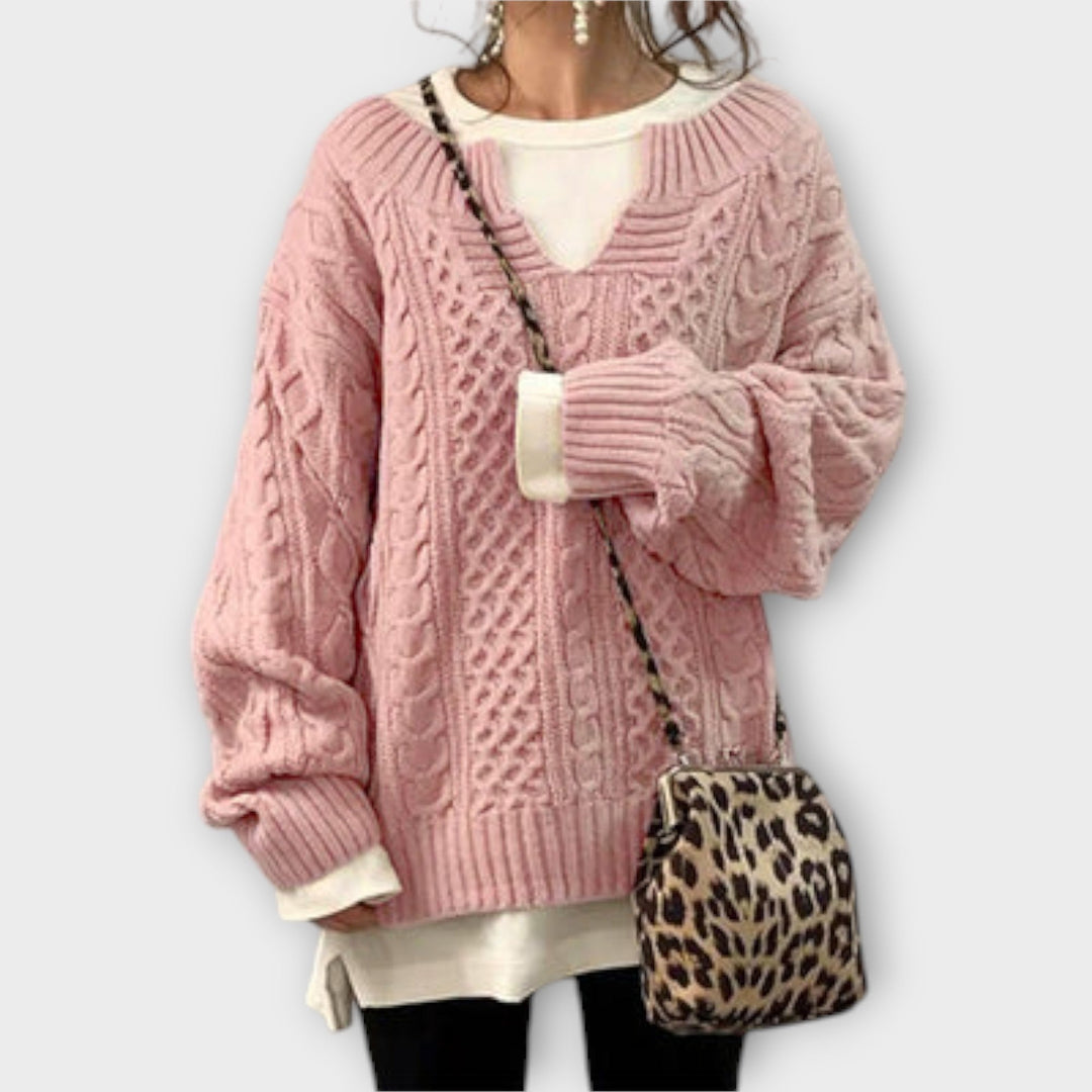 Harper - Oversized cable knit sweater