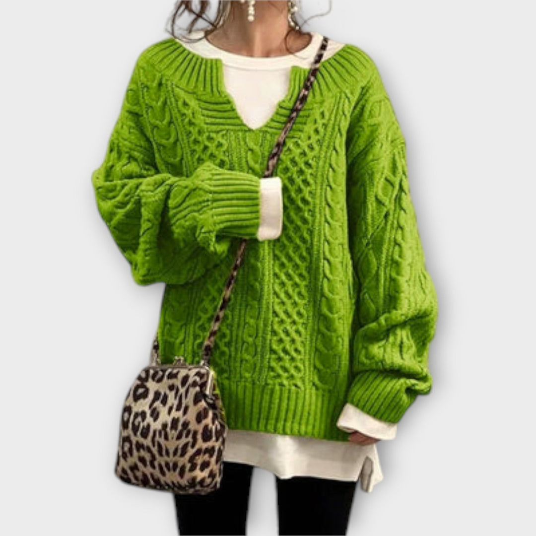 Harper - Oversized cable knit sweater