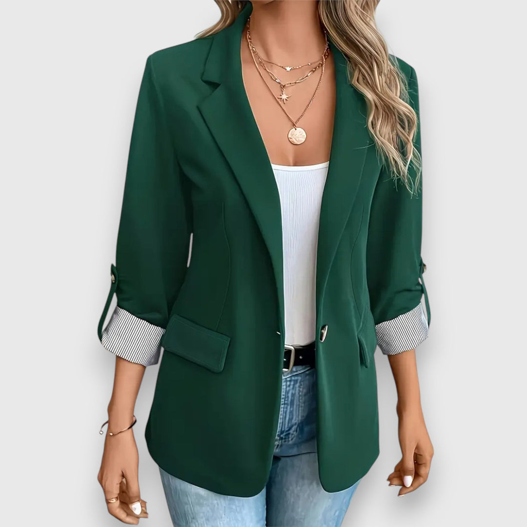 Ione - Women's Blazer, Fitted, Single Breasted, Classic Lapel, Versatile Design