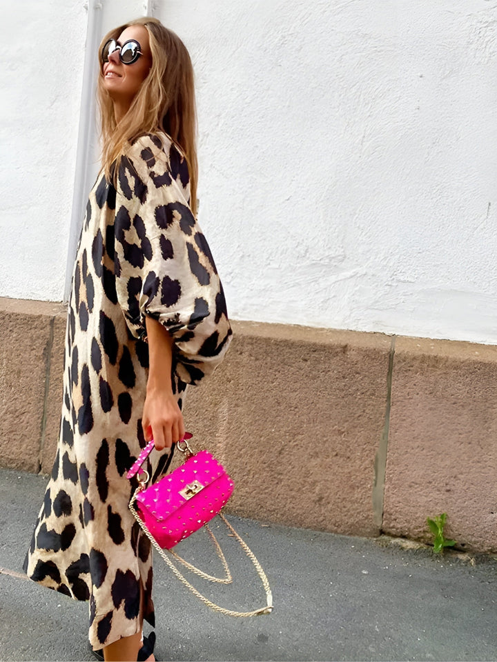 Zephina - Bold and Elegant Leopard Dress