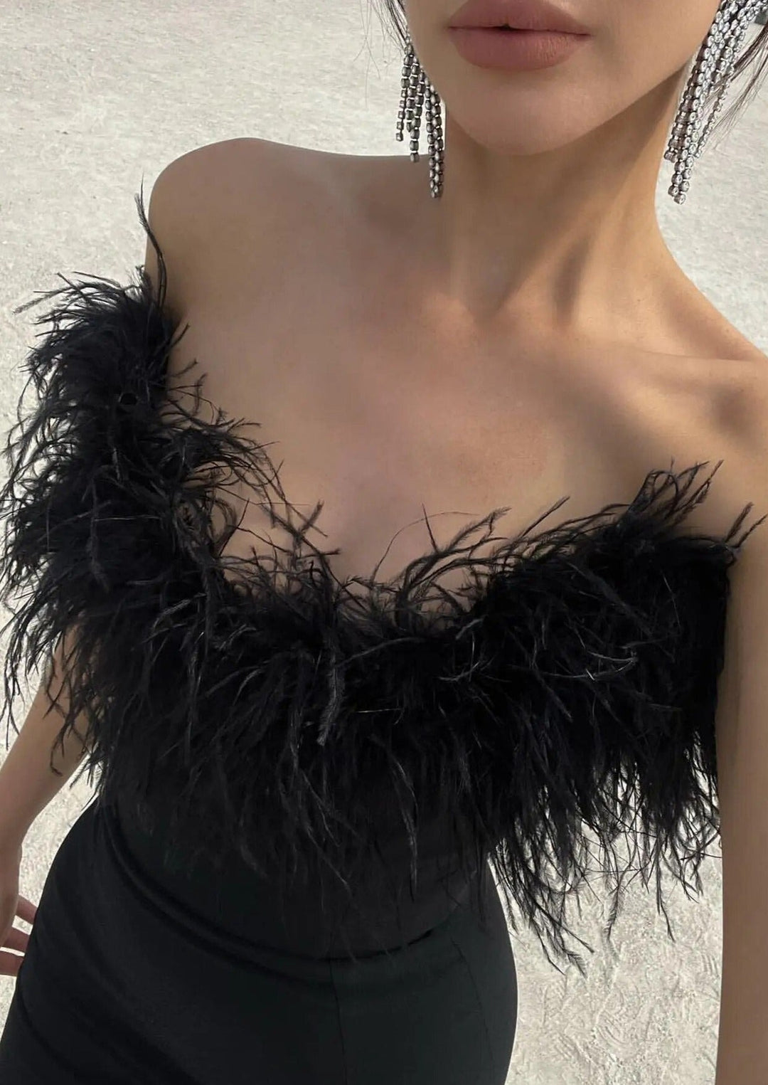 Jovie - Luxurious Feather Dress
