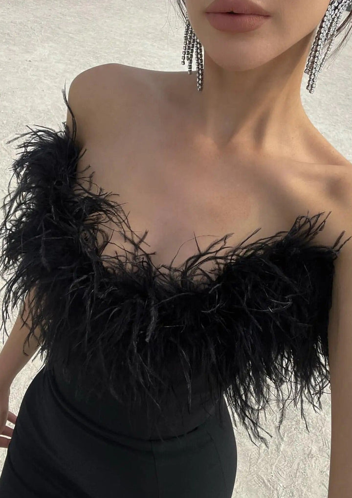 Jovie - Luxurious Feather Dress