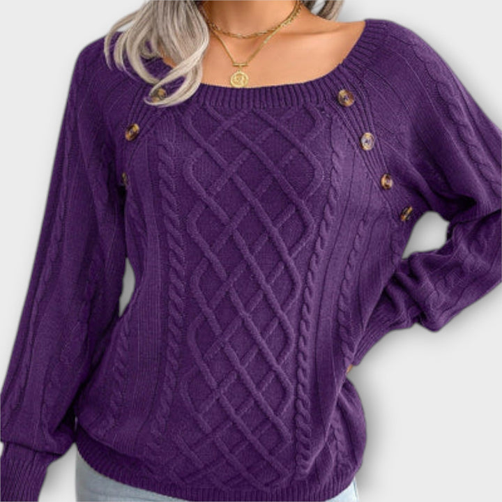 Julie - Knitted sweater with buttons