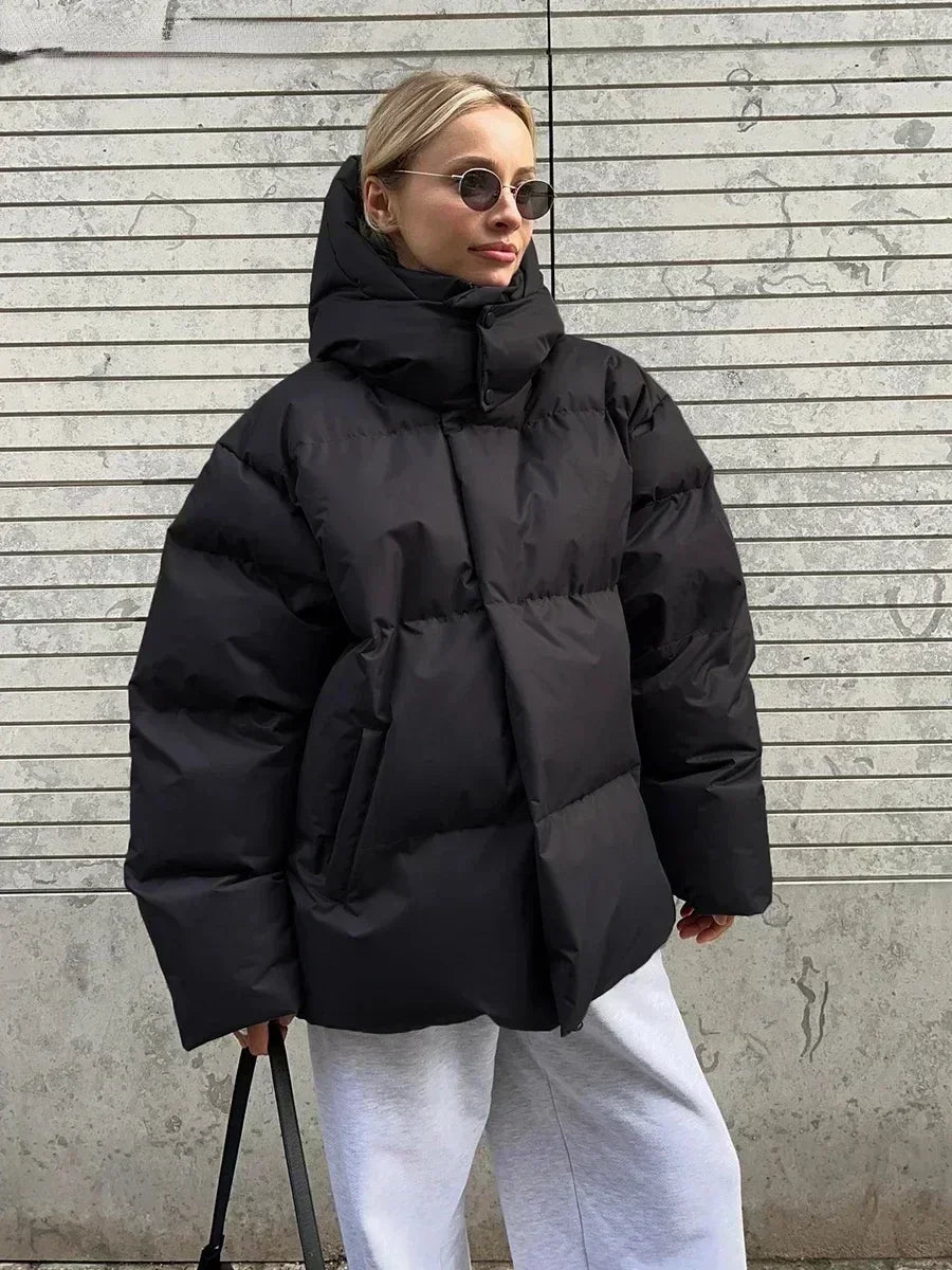 Flavia - Ladies' padded parka with hood and elegant look