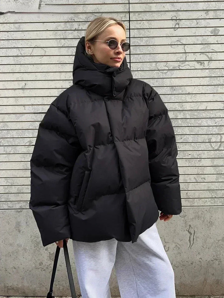 Flavia - Ladies' padded parka with hood and elegant look
