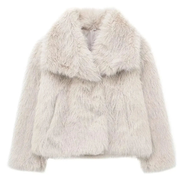 Eugenia - Women Elegant Faux Fur Coat Warm Fluffy