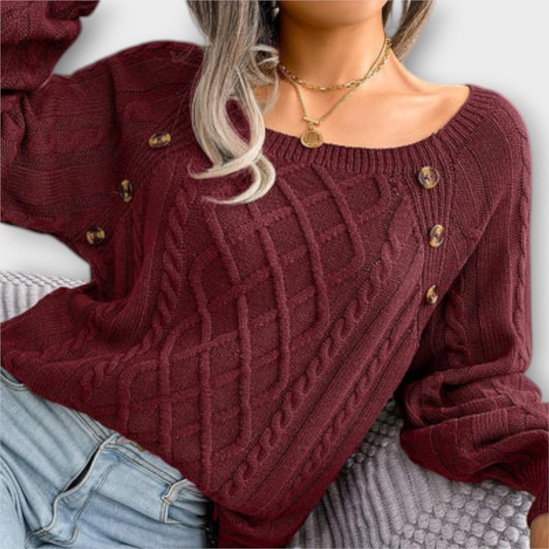 Julie - Knitted sweater with buttons
