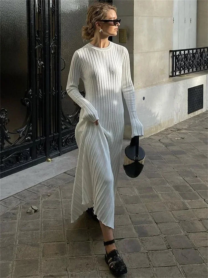 Sloane - Tossy Lace Up Female Knit Maxi
