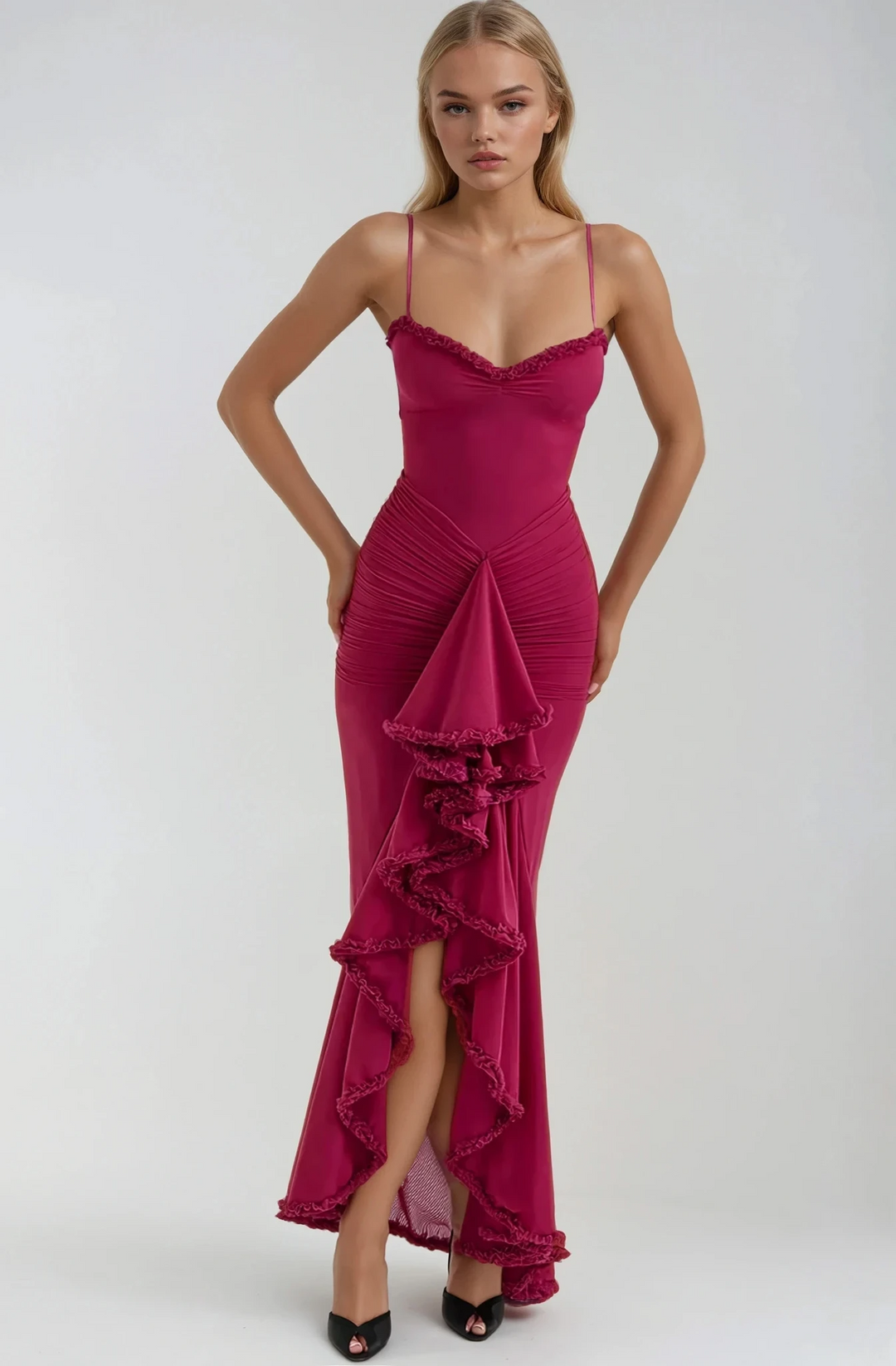 Goldie - Charming Ruffled Gown