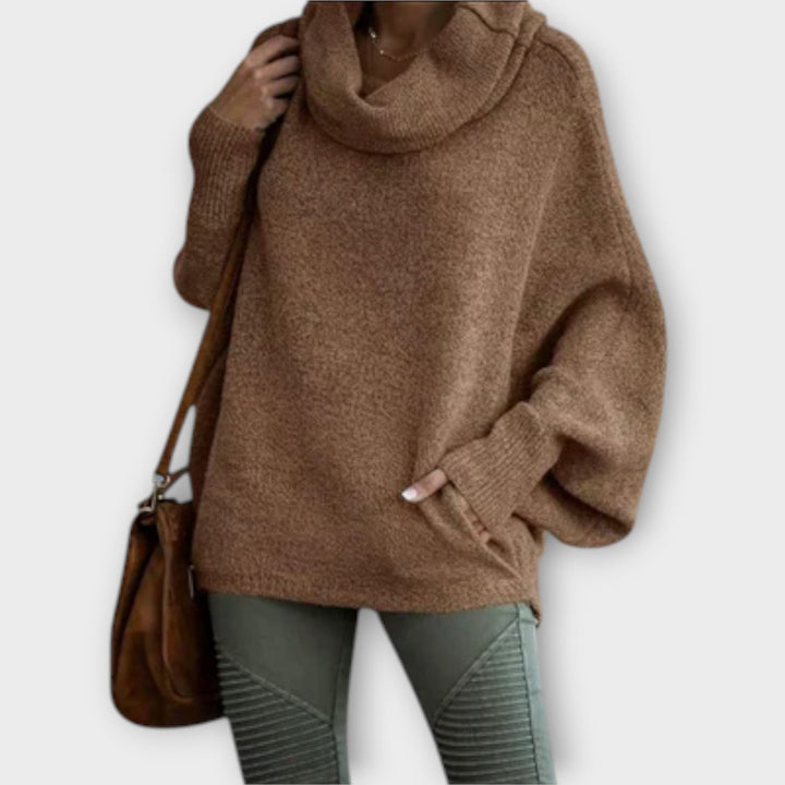 Kayleigh - Elegant women's sweater in tortoiseshell