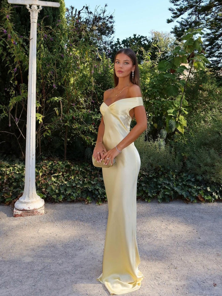 Fallon - Satin Backless Maxi Dress