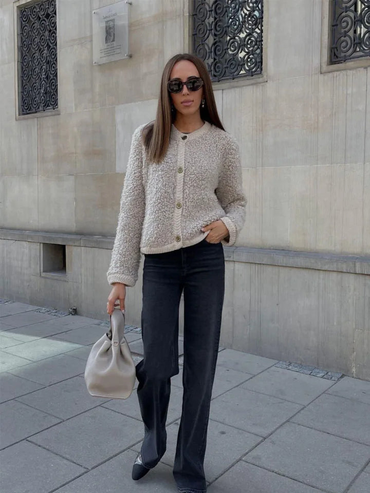 Zinnia - Teddy Strickjacke for Women  Elegance, Comfort and Warmth for Winter