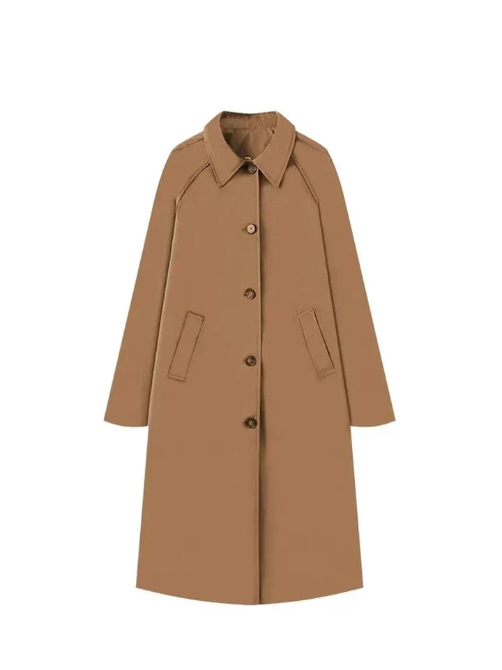 Avelisse -  Timeless Spring Coat with Subtle Checked Lining
