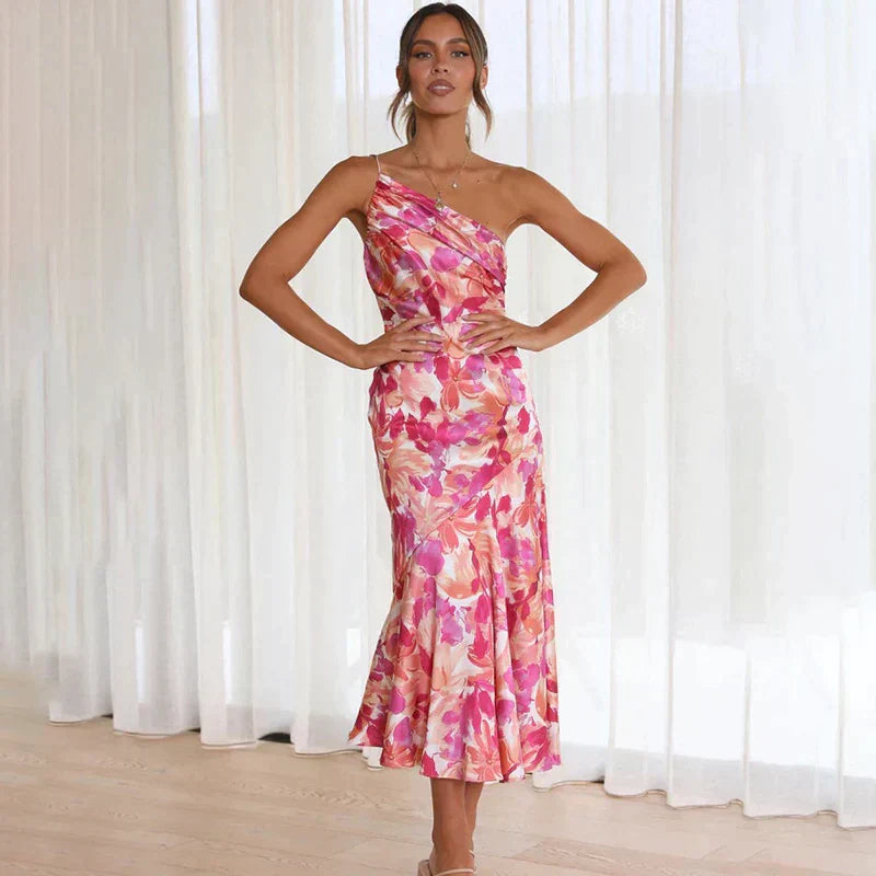 Drena - Elegante One-Shoulder Dress
