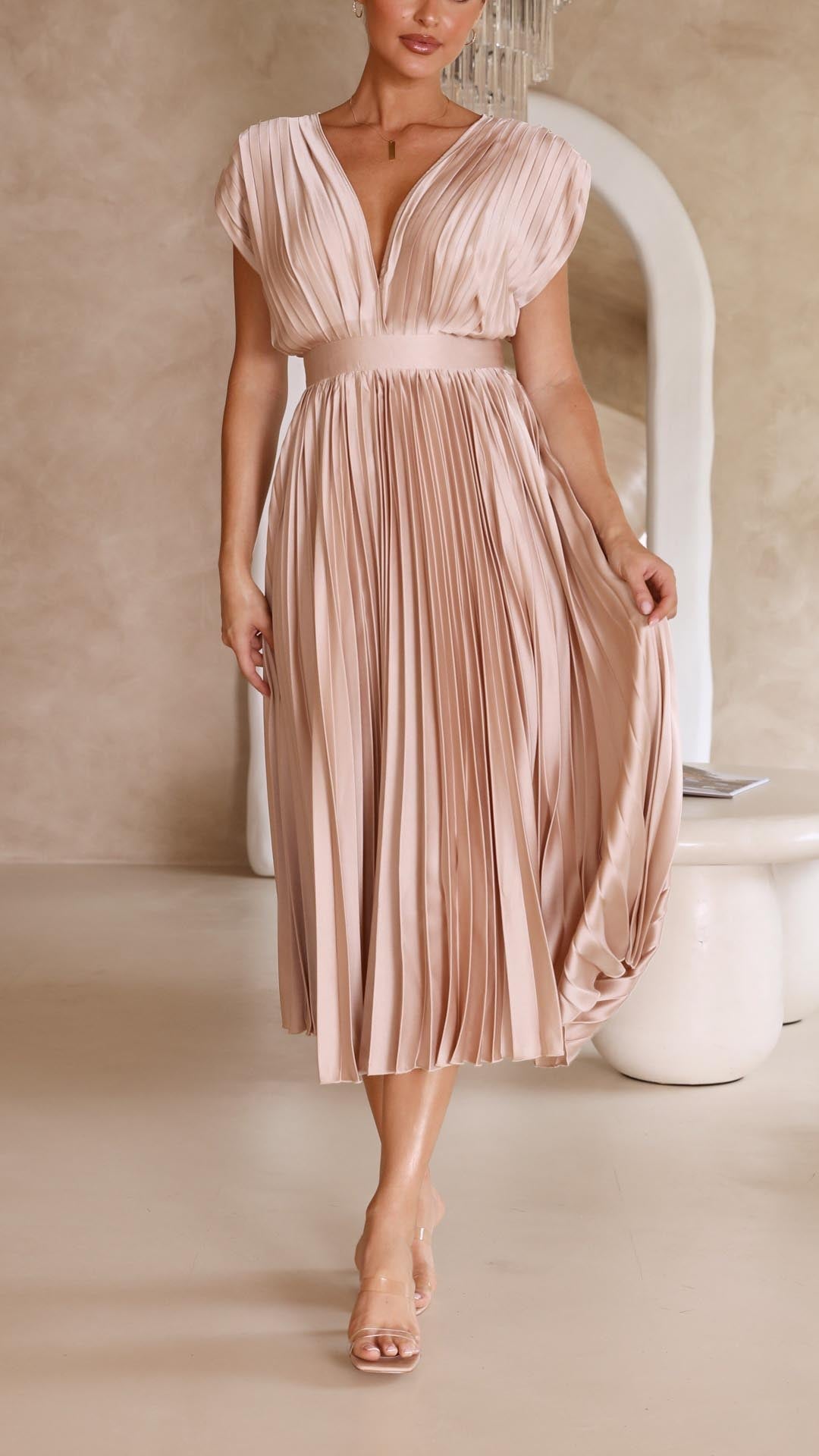 Odessa - Deep V-Neck Maxi Dress