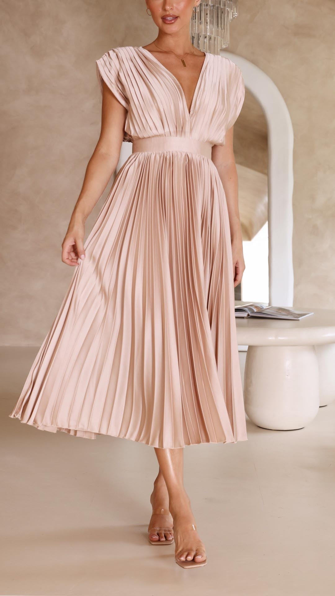 Odessa - Deep V-Neck Maxi Dress