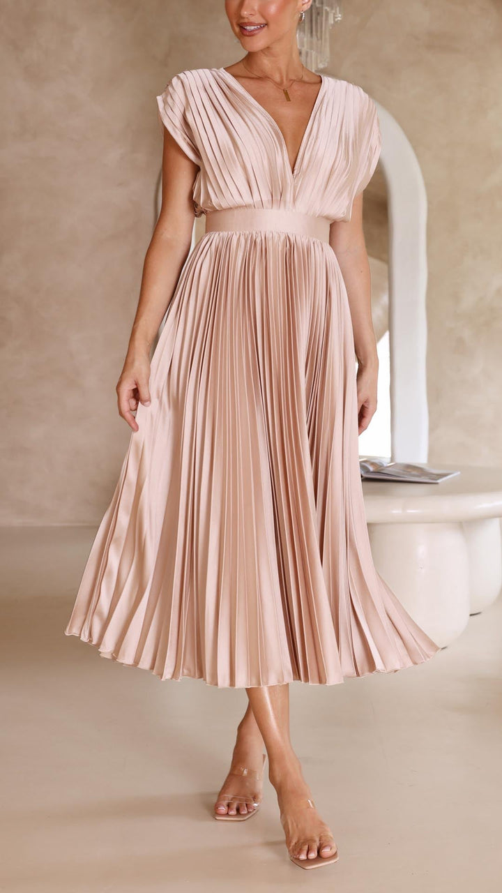 Odessa - Deep V-Neck Maxi Dress