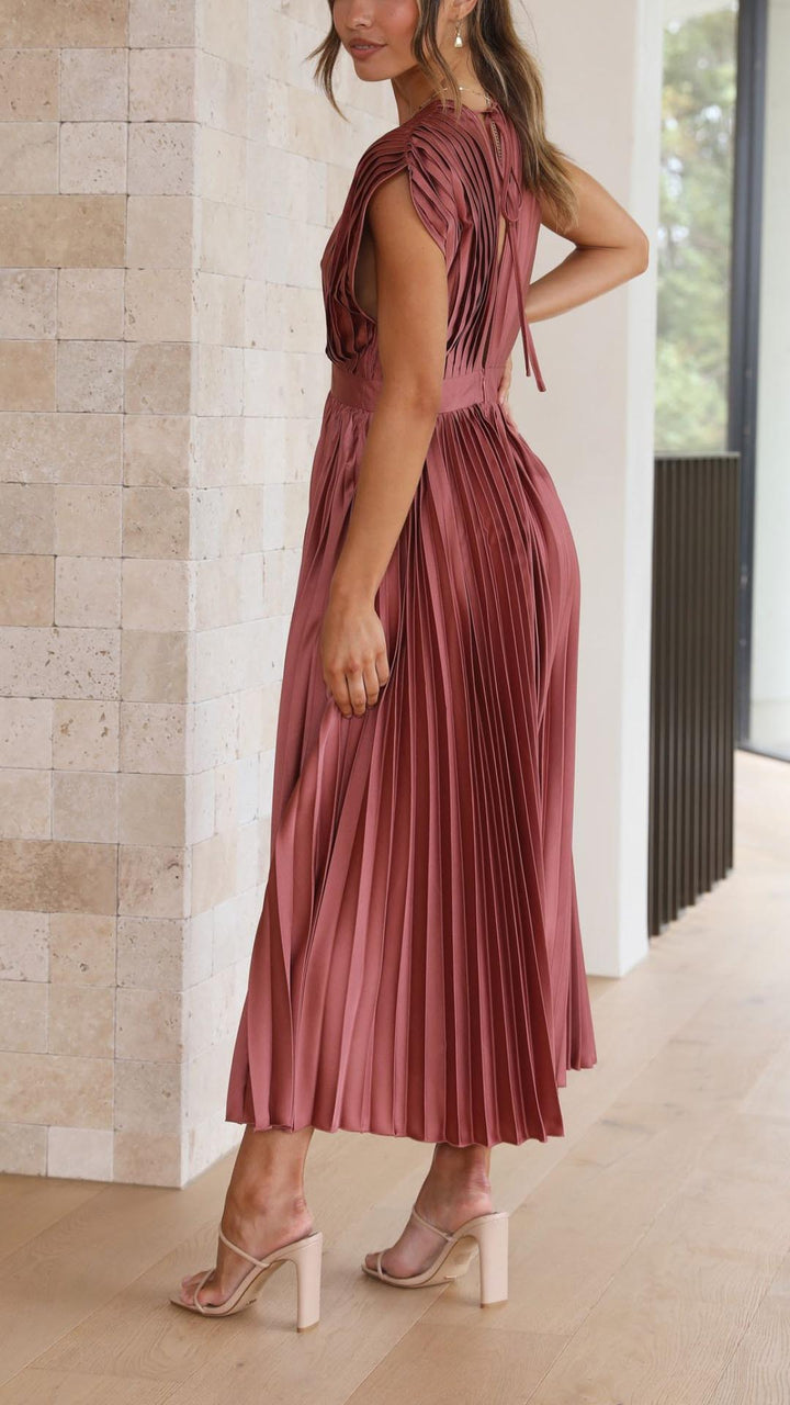 Odessa - Deep V-Neck Maxi Dress