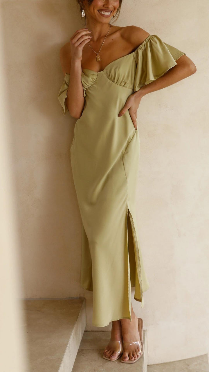 Maelyn - Butterfly Sleeve Off-Shoulder Maxi Dress