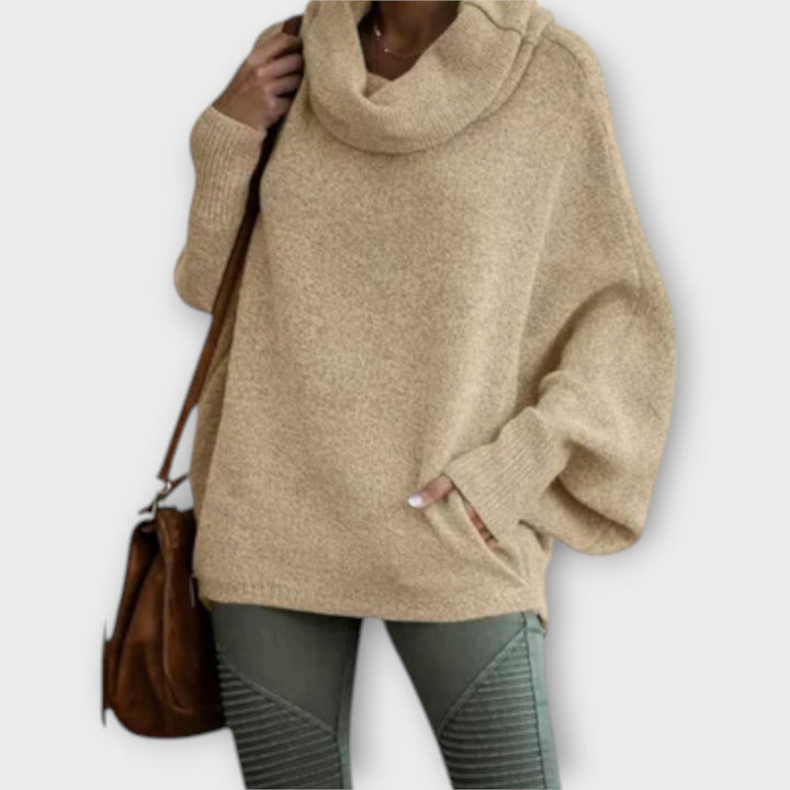 Kayleigh - Elegant women's sweater in tortoiseshell