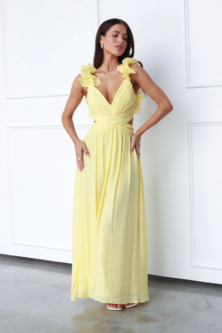 Calista - Elegant Dress With Deep V-Neck
